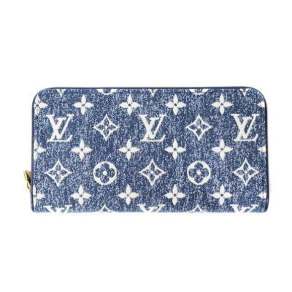Louis Vuitton Zippy Wallet Monogram Jacquard Denim Long Blue - Picture 1 of 6